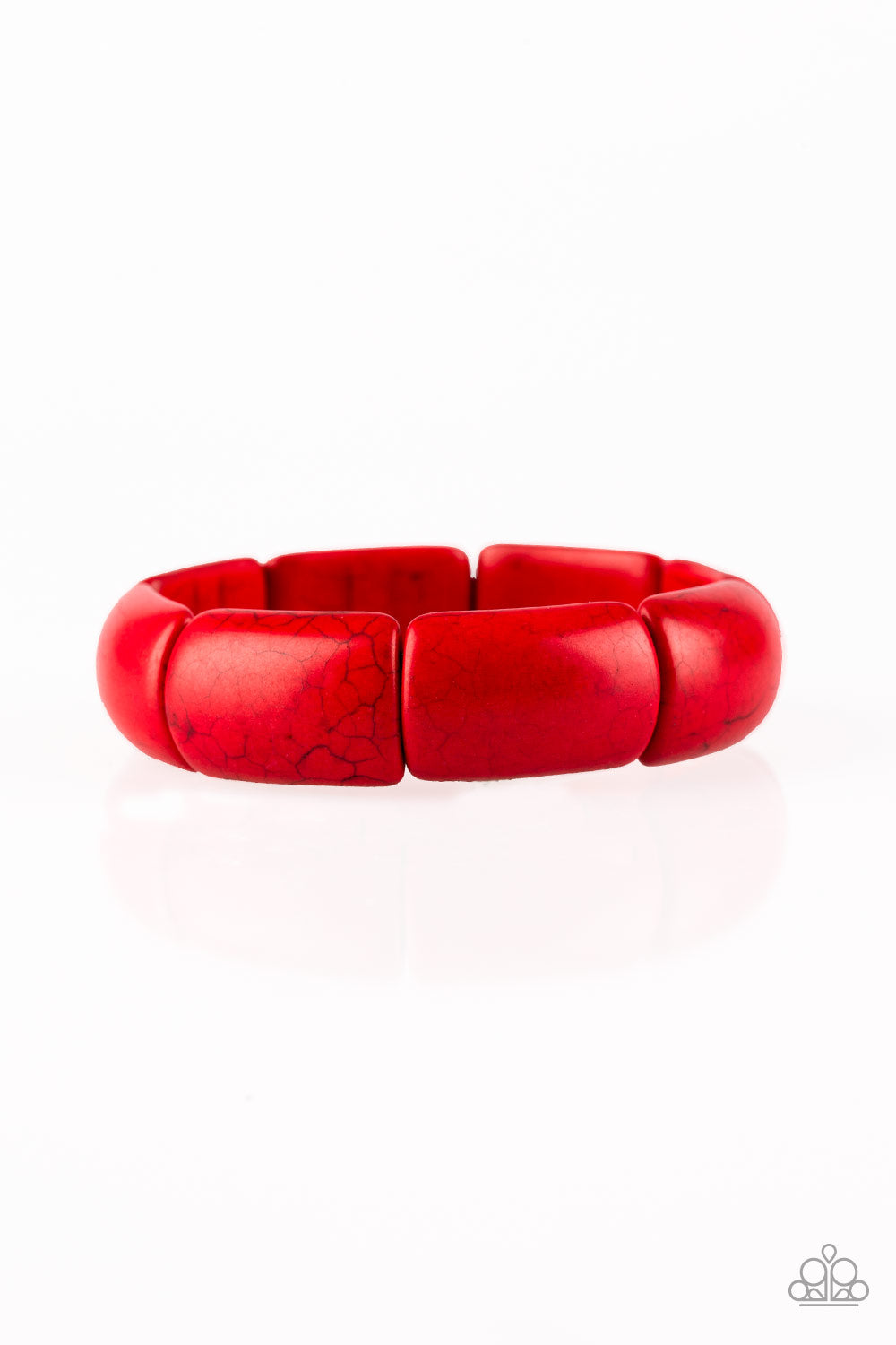 Paparazzi Accessories-Peace Out Red Stone Bracelet