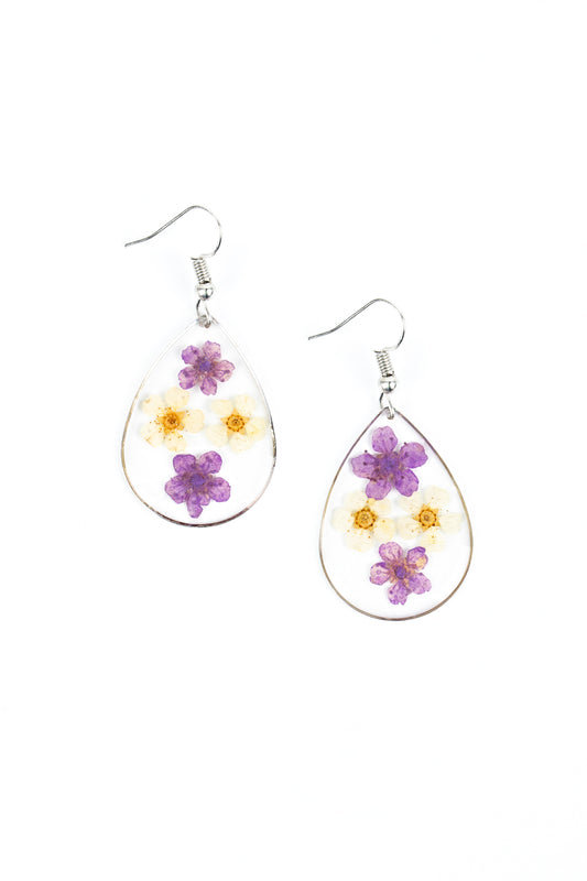 Paparazzi Accessories-Perennial Prairie Multi Flower Teardrop Earrings