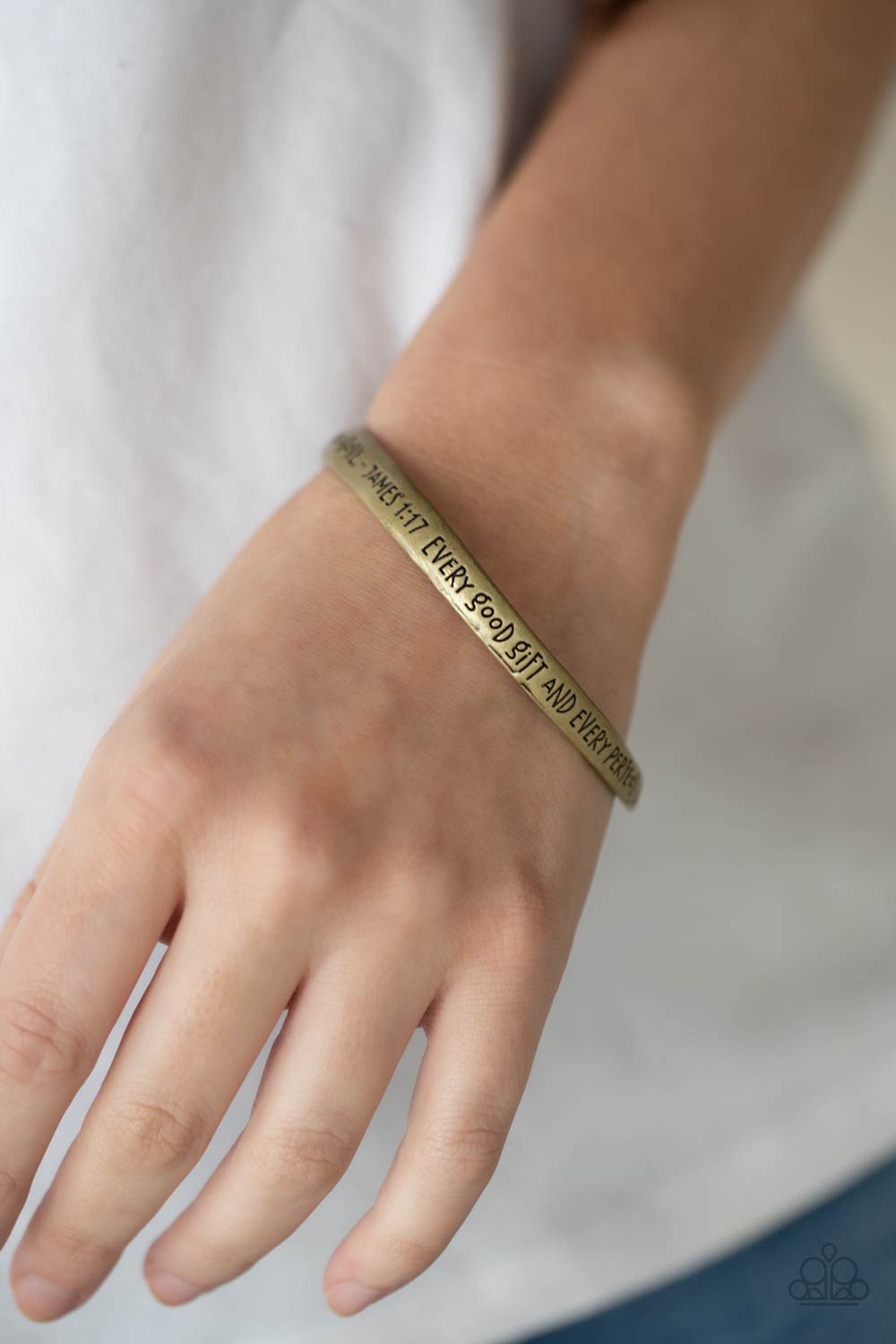 Paparazzi Accessories-Perfect Present Brass Twisted Biblical Bangle Bracelet
