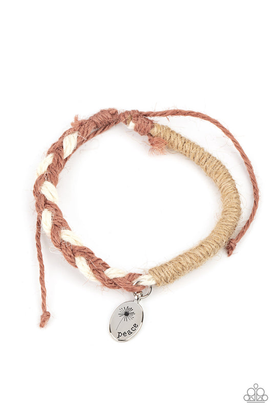 Paparazzi Accessories-Perpetually Peace Blooming Dandelion Inspirational Bracelet