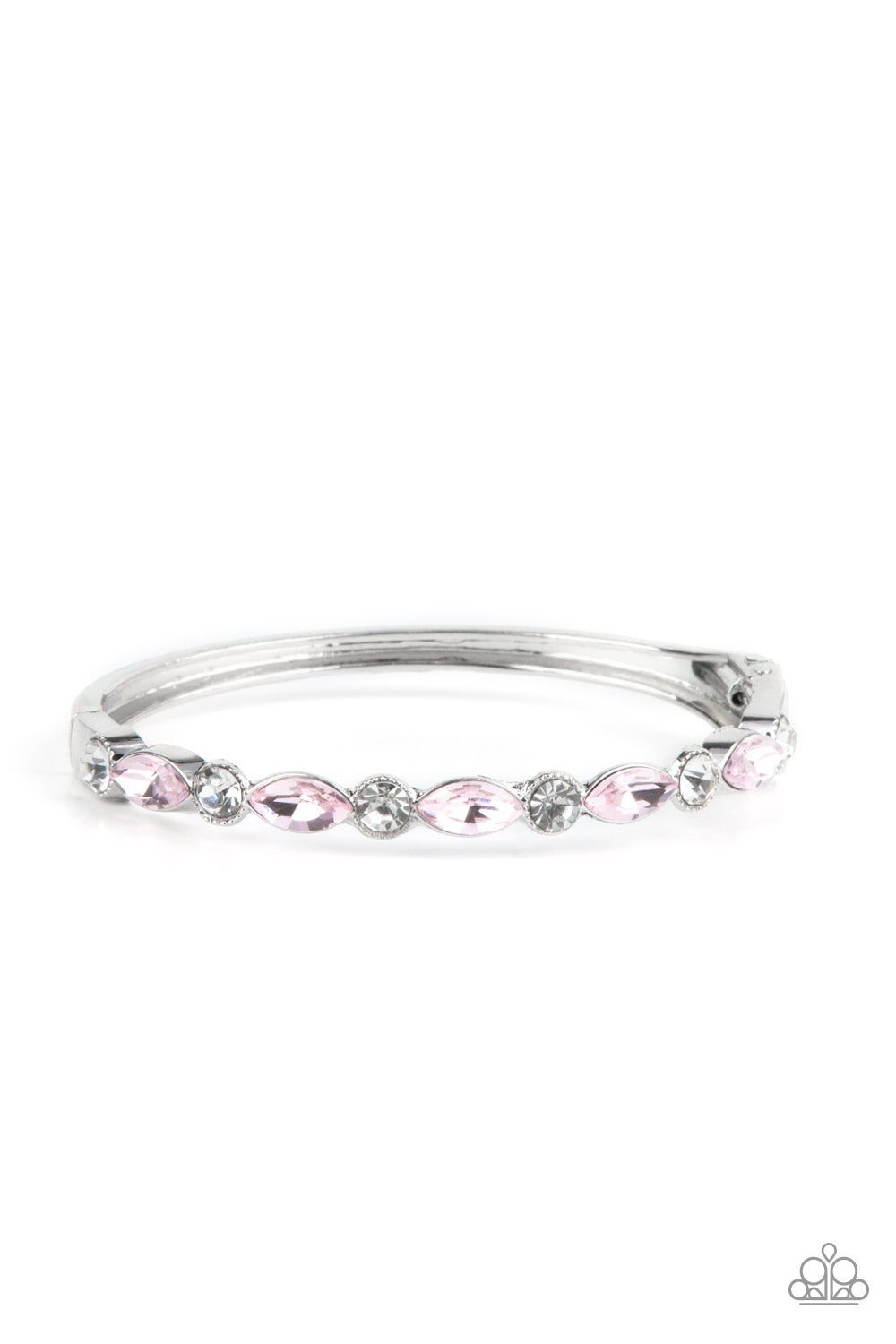 Paparazzi Accessories-Petitely Powerhouse Pink Sparkly Twist Bracelet