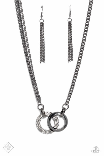 Paparazzi Accessories-Phenomenal Powerhouse Feb's 2023 Black Necklace Set