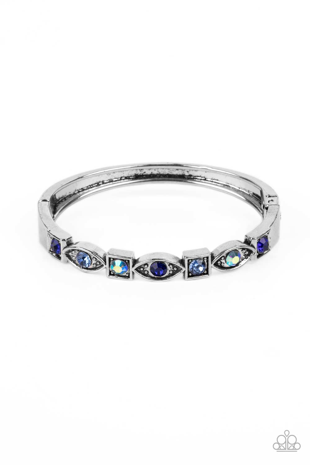 Paparazzi Accessories-Poetically Picturesque Blue Iridescent Bangle Bracelet