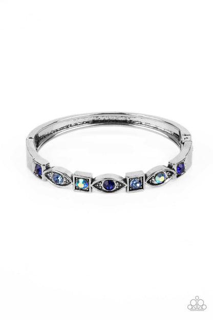 Paparazzi Accessories-Poetically Picturesque Blue Iridescent Bangle Bracelet
