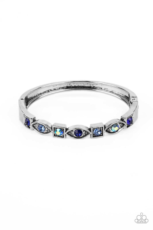 Paparazzi Accessories-Poetically Picturesque Blue Iridescent Bangle Bracelet