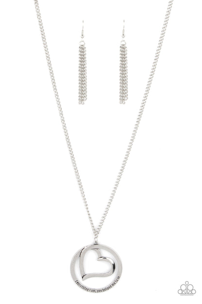 Paparazzi Accessories-Positively Perfect Silver Mothers Day Necklace Set