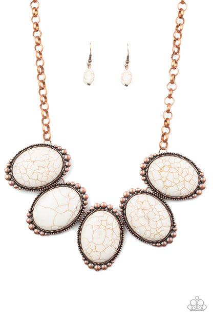 Paparazzi Accessories-Prairie Goddess Copper Necklace Set