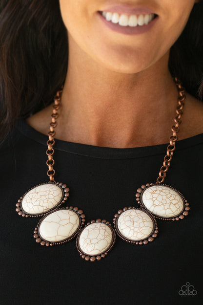 Paparazzi Accessories-Prairie Goddess Copper Necklace Set