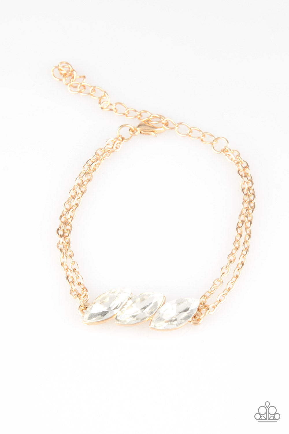 Paparazzi Accessories-Pretty Priceless Gold Marquise Bracelet