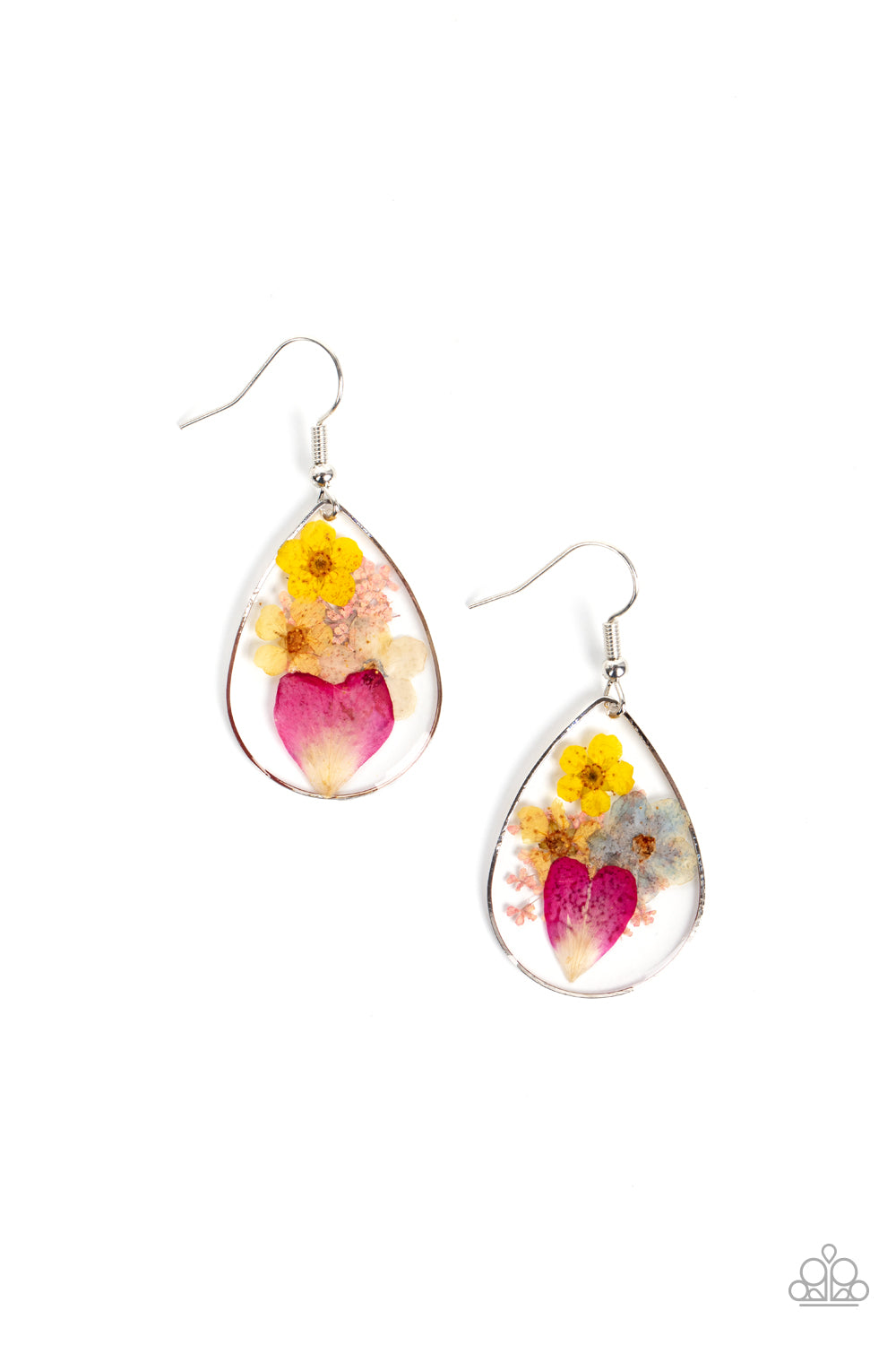 Paparazzi Accessories-Prim and PRAIRIE Glassy Wildflower Teardrop Earrings