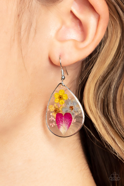 Paparazzi Accessories-Prim and PRAIRIE Glassy Wildflower Teardrop Earrings