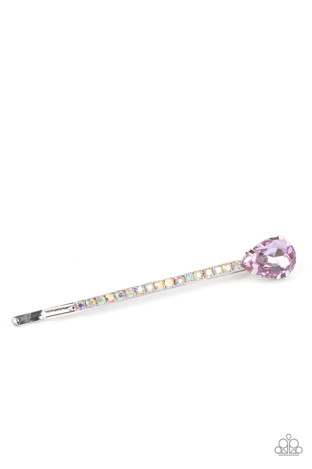Paparazzi Accessories-Princess Precision Purple Opalescent Teardrop Hair Clip