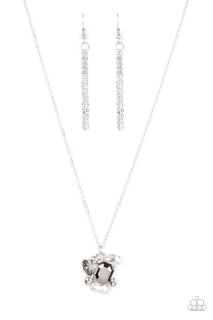 Paparazzi Accessories-Prismatic Projection Silver/Hematite Necklace Set