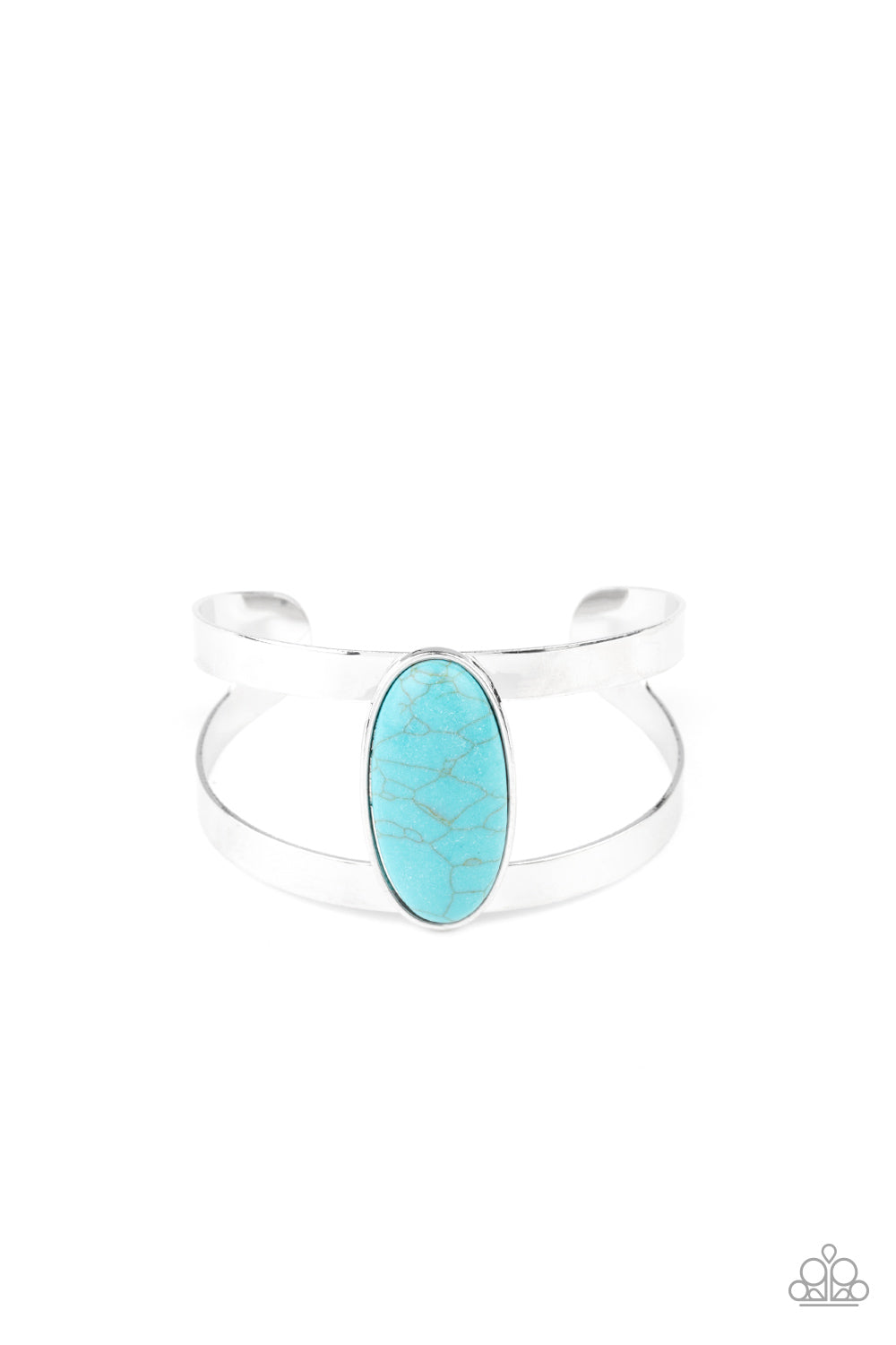 Paparazzi Accessories-Quarry Queen Turquoise Cuff Bracelet