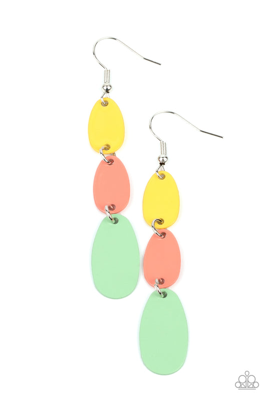 Paparazzi Accessories-Rainbow Drops Multi Illuminating Earrings