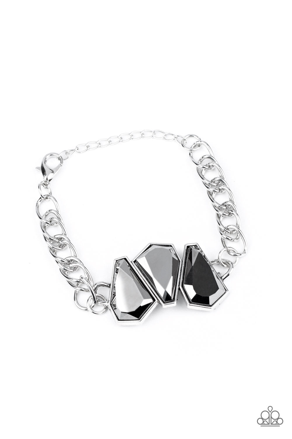 Paparazzi Accessories-Raw Radiance Silver Bracelet