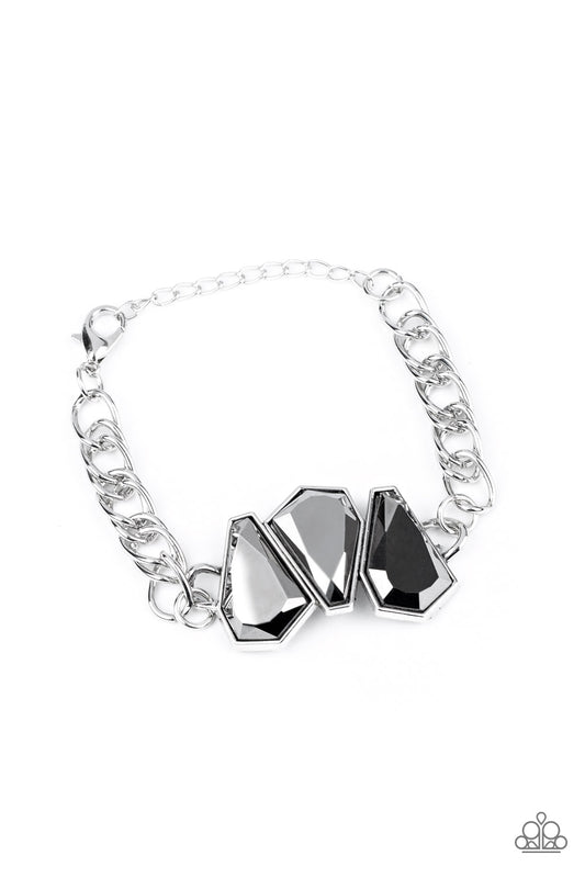 Paparazzi Accessories-Raw Radiance Silver Bracelet