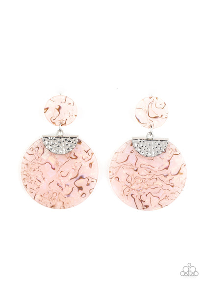 Paparazzi Accessories-Really Retro-politan Pink Earrings