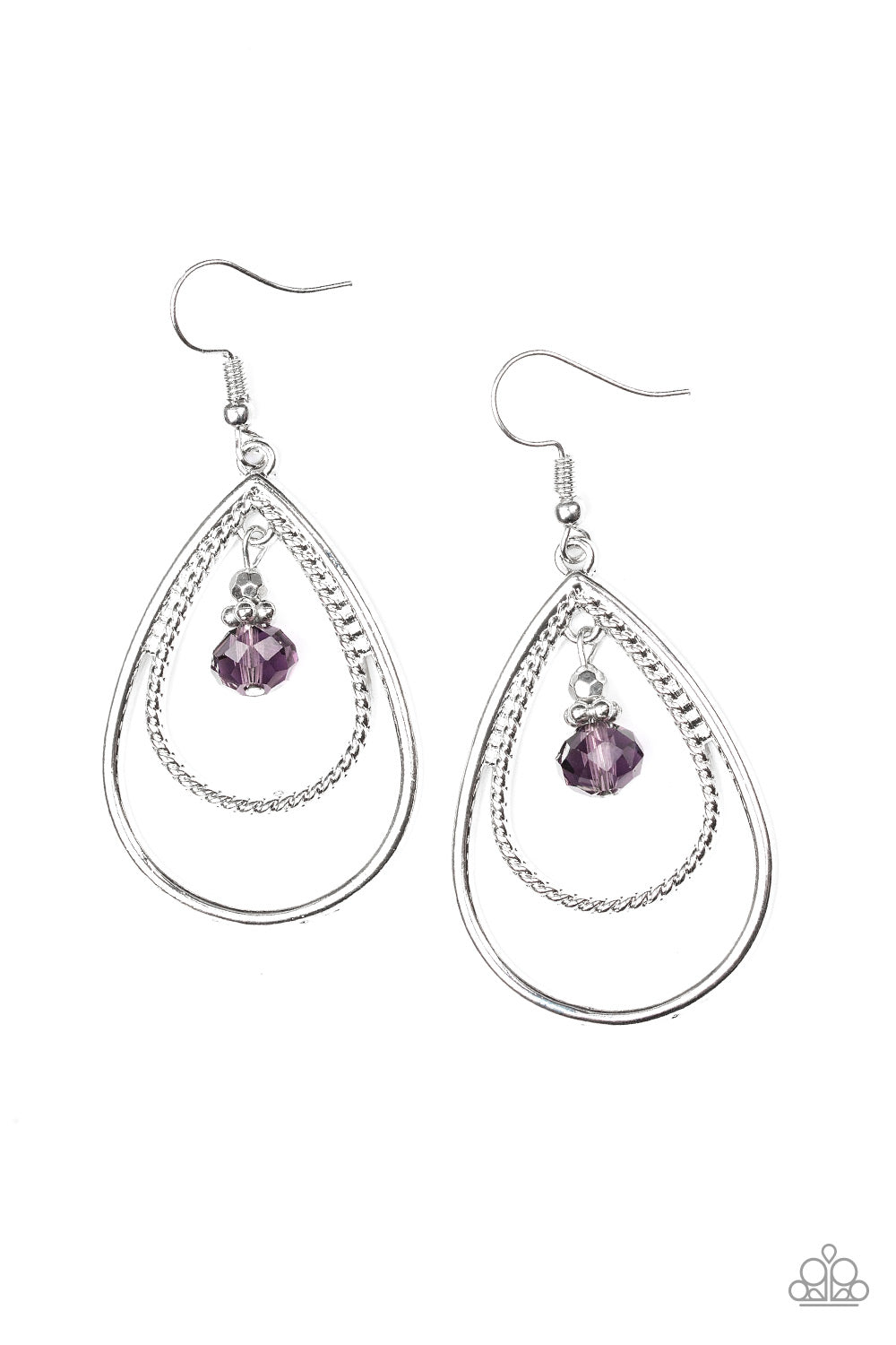 Paparazzi Accessories-Reign On My Parade Purple Earrings