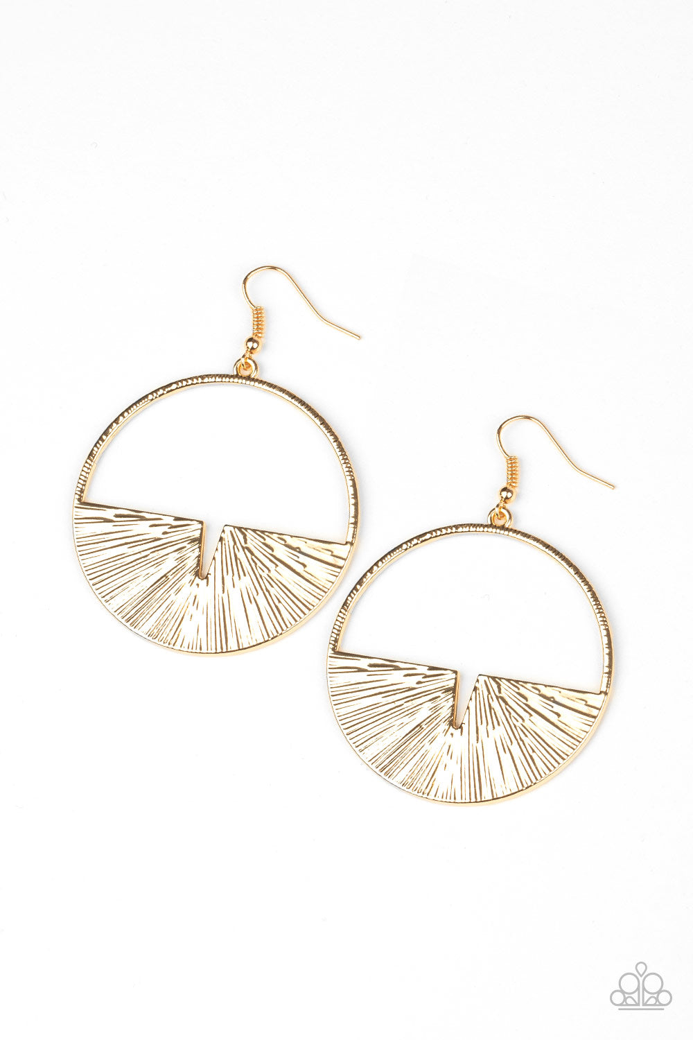 Paparazzi Accessories-Reimagined Refinement Gold Linear Earrings