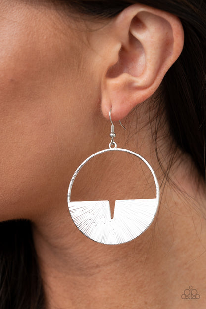 Paparazzi Accessories-Reimagined Refinement Silver Earrings