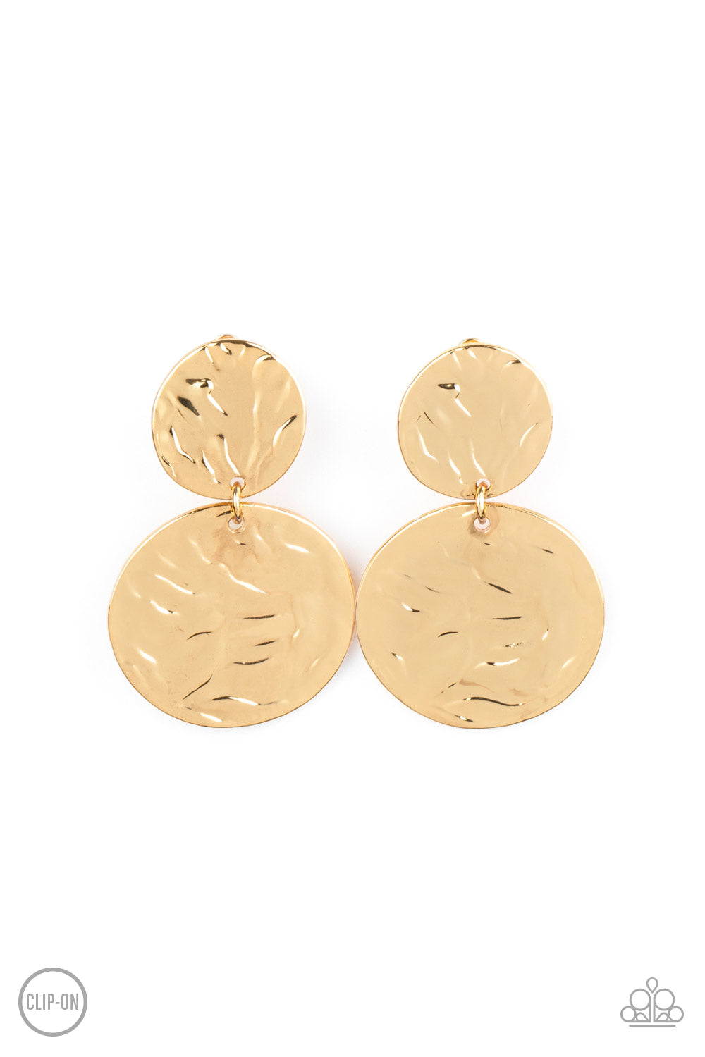 Paparazzi Accessories-Relic Ripple Gold Lure Earrings