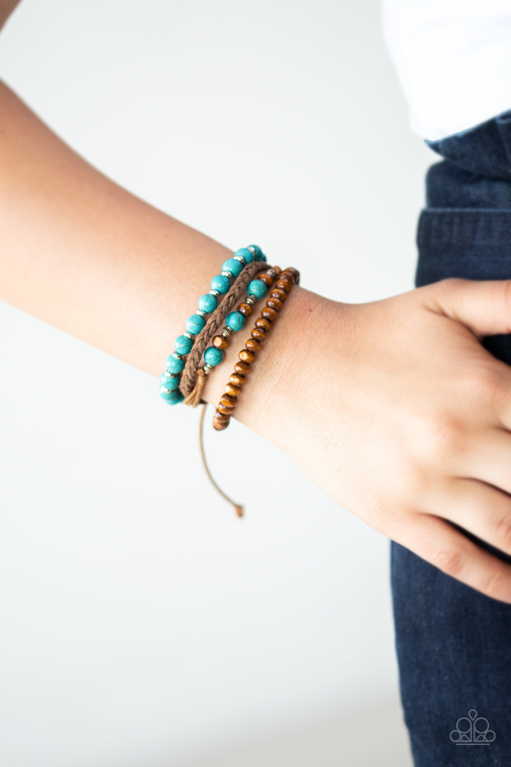 Paparazzi Accessories-Renewable Energy Blue Wooden Bracelet
