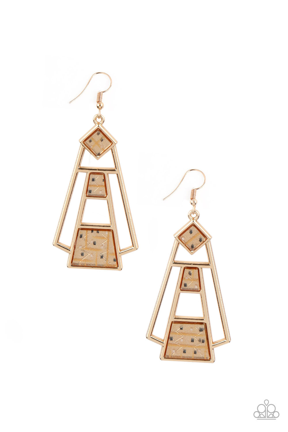 Paparazzi Accessories-Retro Minimalist Gold Earrings