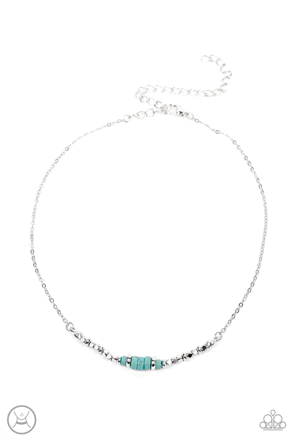 Paparazzi Accessories-Retro Rejuvenation Blue Turquoise Stone Necklace Set