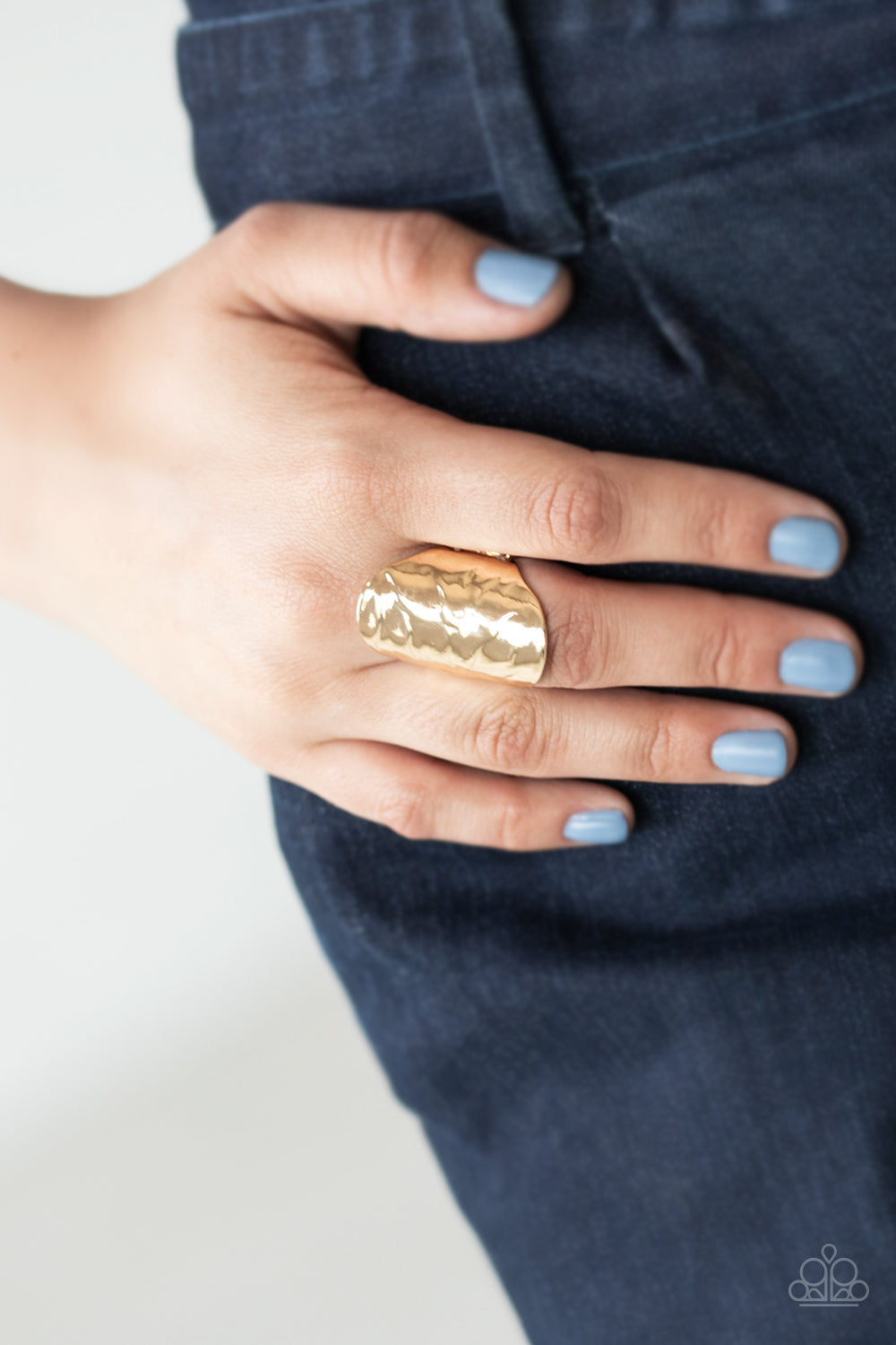 Paparazzi Accessories-Retro Ripple Gold Ring