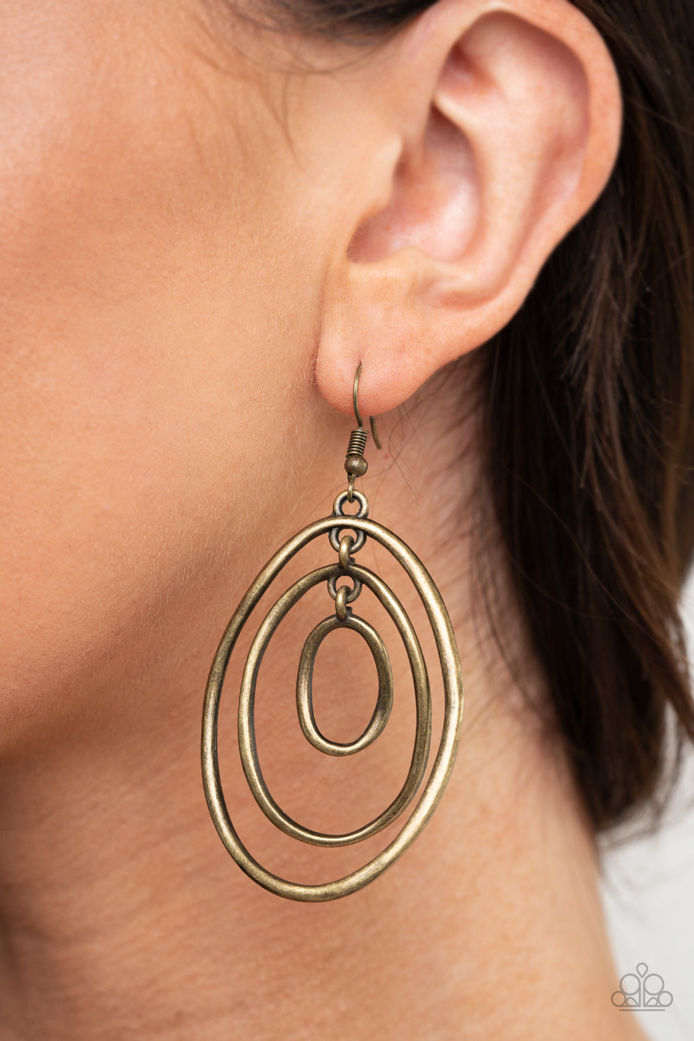 Paparazzi Accessories-Retro Ruins Copper Earrings