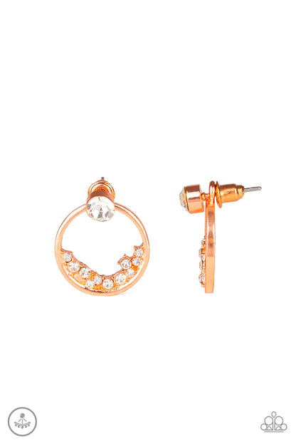 Paparazzi Accessories-Rich Blitz Copper Earrings