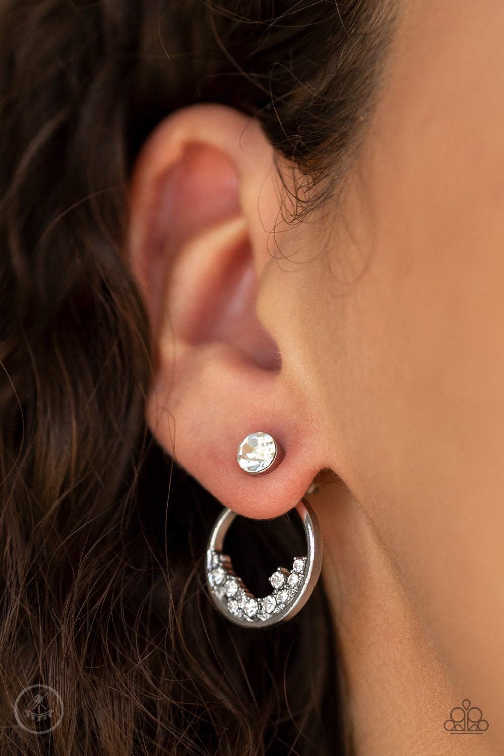 Paparazzi Accessories-Rich Blitz White Earrings