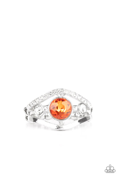 Paparazzi Accessories-Rich With Richness Orange Glistening Ring