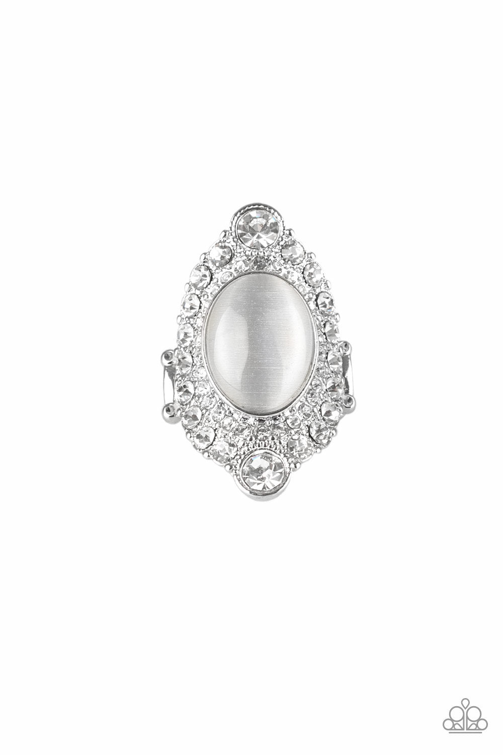 Paparazzi Accessories-Riviera Royalty White Ring