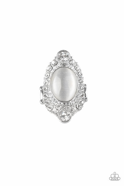 Paparazzi Accessories-Riviera Royalty White Ring
