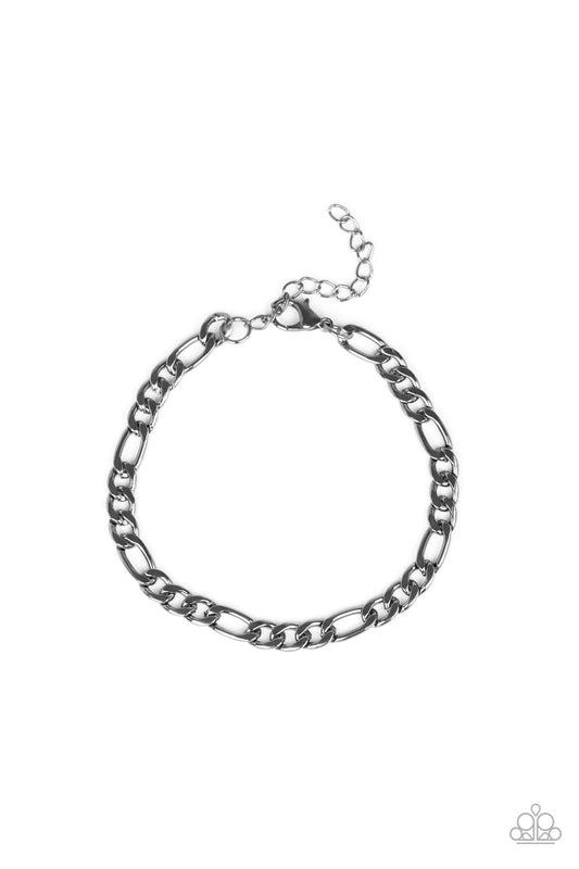 Paparazzi Accessories-Roll Call Men's Silver Bracelet