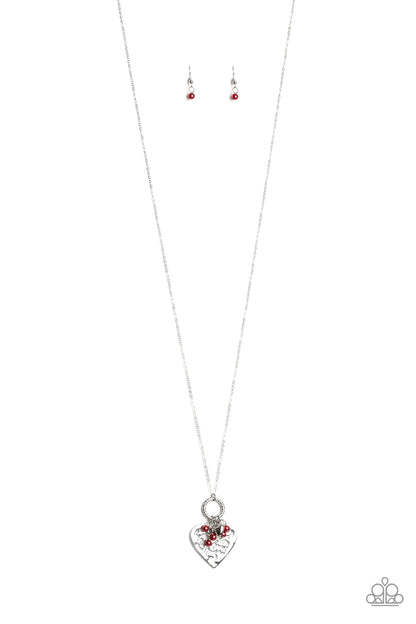 Paparazzi Accessories-Romeo Romance Red Dainty Necklace Set