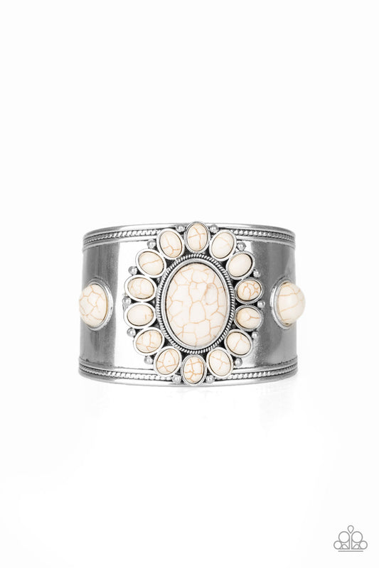 Paparazzi Accessories-Room To Roam White Bracelet