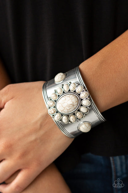 Paparazzi Accessories-Room To Roam White Bracelet