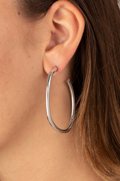 Paparazzi Accessories-Rough It Up Silver Earrings