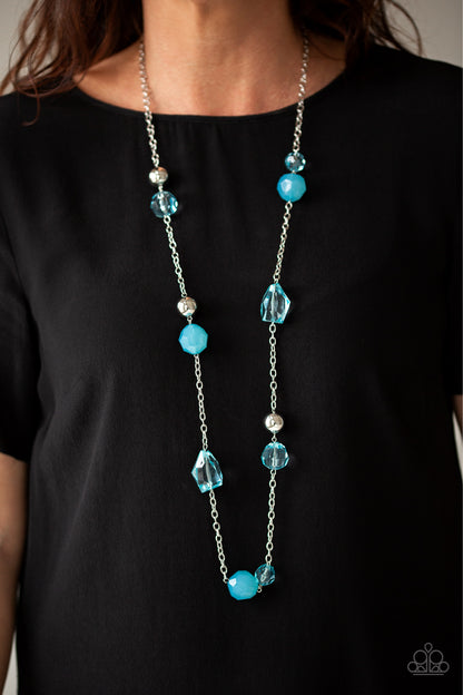 Paparazzi Accessories-Royal Roller Blue Necklace Set