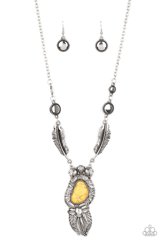 Paparazzi Accessories-Ruler of The Roost Yellow Necklace Set