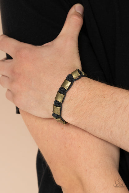 Paparazzi Accessories-Rural Crew Black Rustic Men's Bracelet