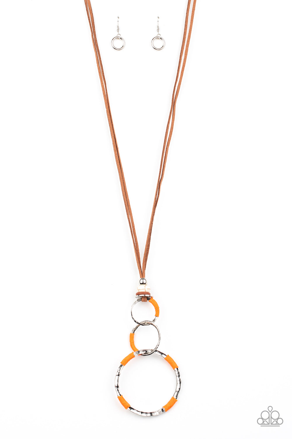 Paparazzi Accessories-Rural Renovation Orange Threaded Necklace Set