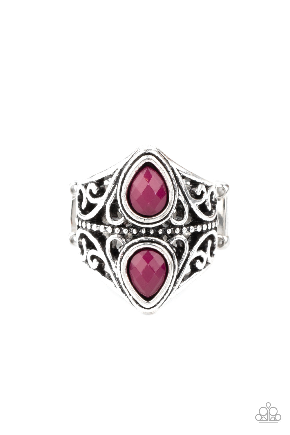 Paparazzi Accessories-Rural Revel Purple Teardrop Ring