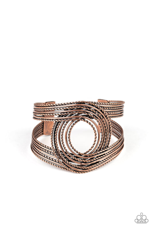 Paparazzi Accessories- Rustic Coils Copper Bracelet