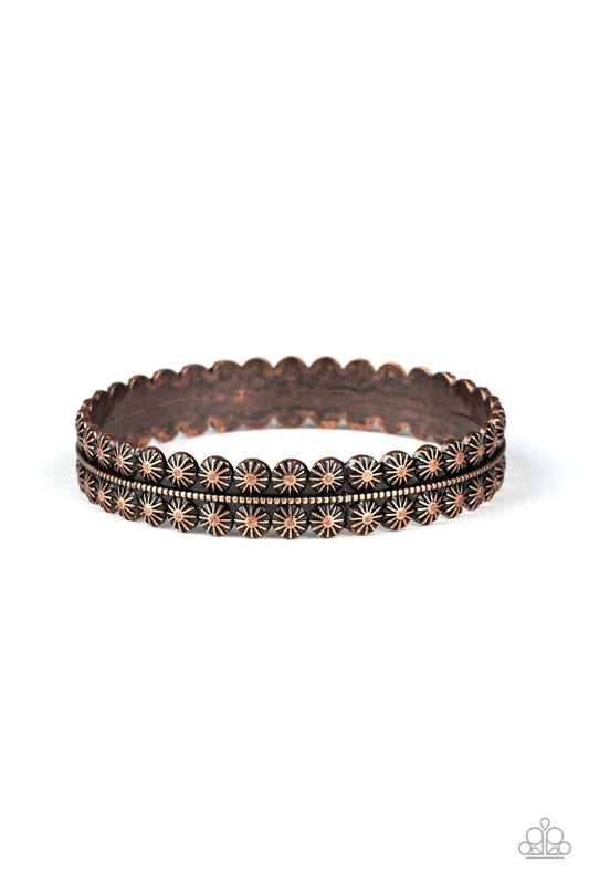 Paparazzi Accessories-Rustic Relic Copper Bangle Bracelet