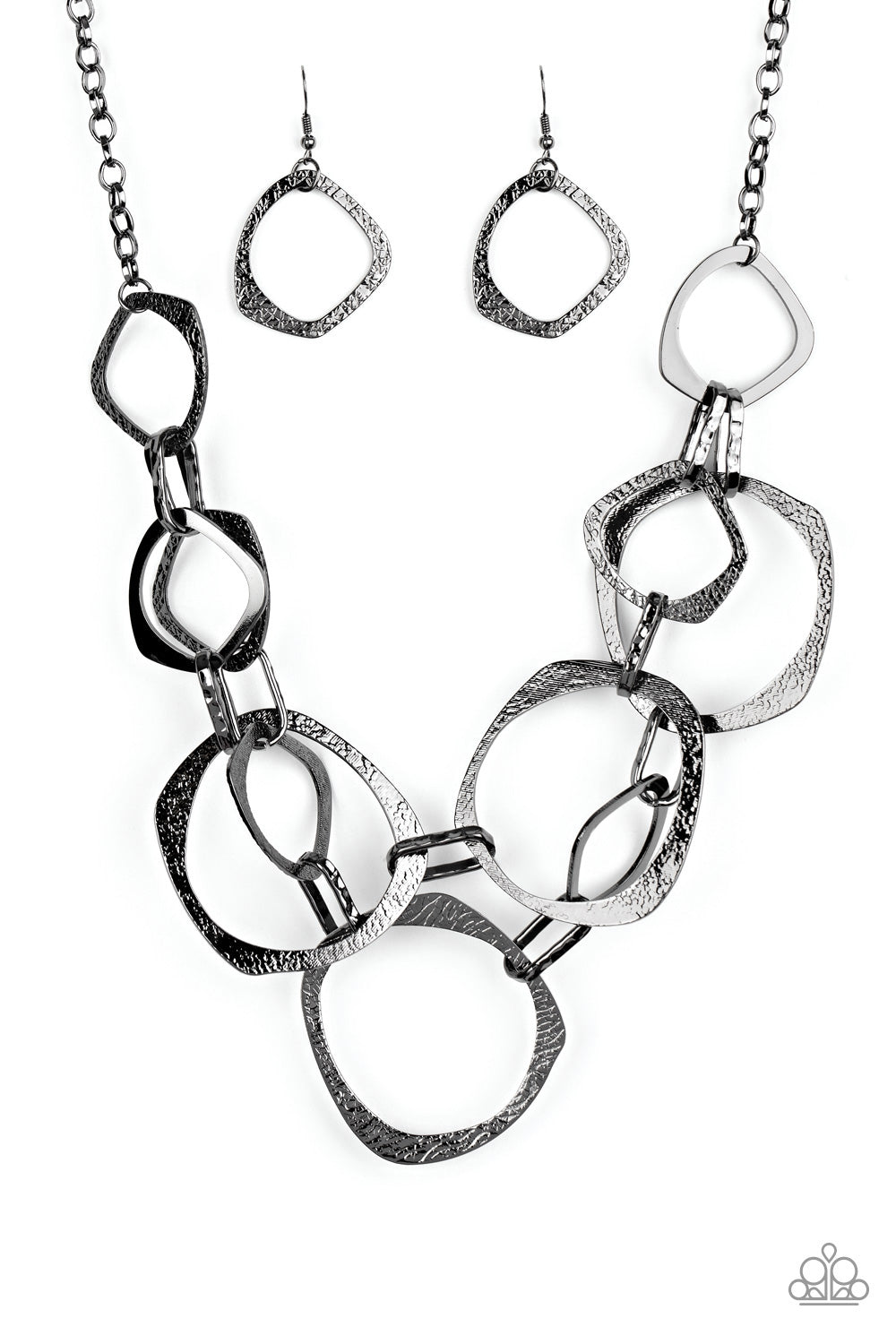 Paparazzi Accessories-Salvage Yard Black Necklace Set