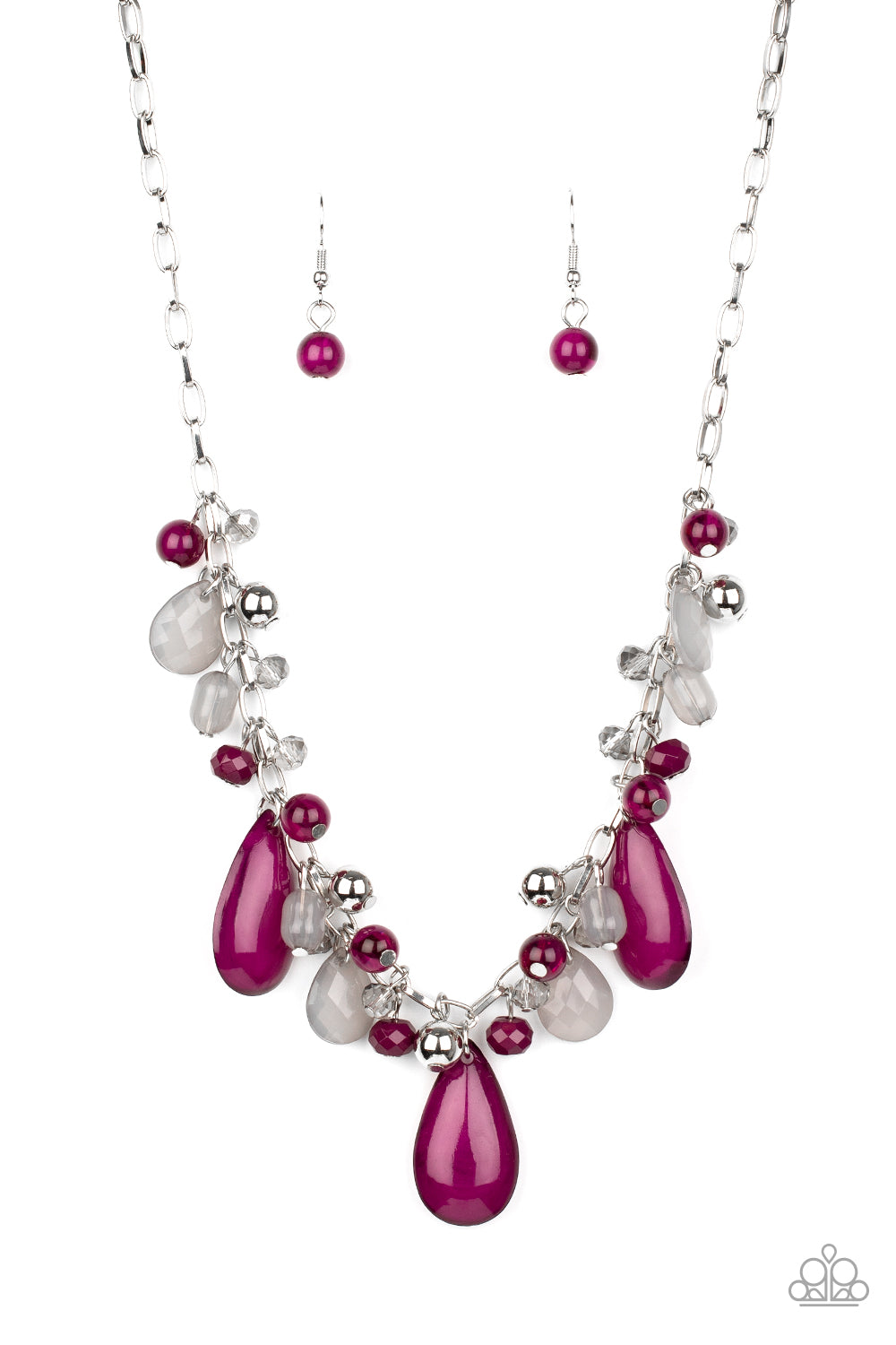 Paparazzi Accessories-Seaside Solstice Purple Necklace Set